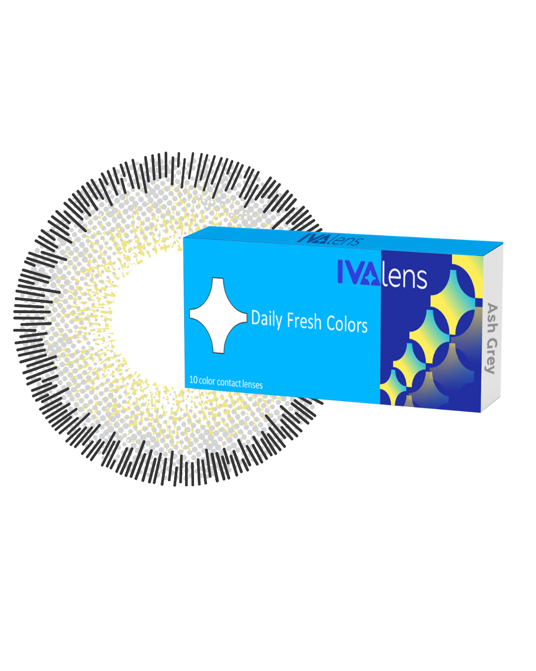 Ivalens Daily Fresh Color Ash Gray 10 lens pack - Image 2