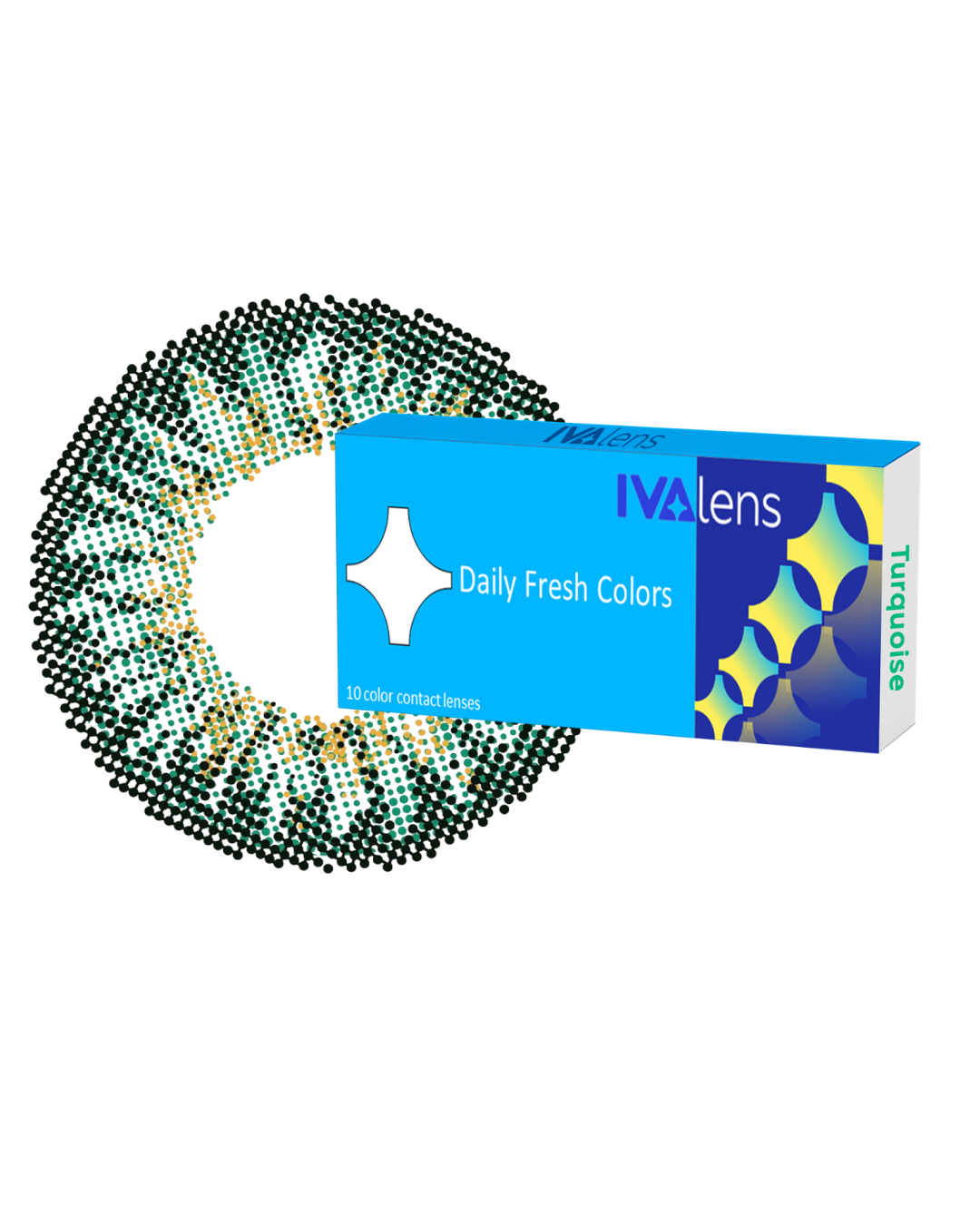 Ivalens Daily Fresh Color Turquoise 10 lens pack - Image 2