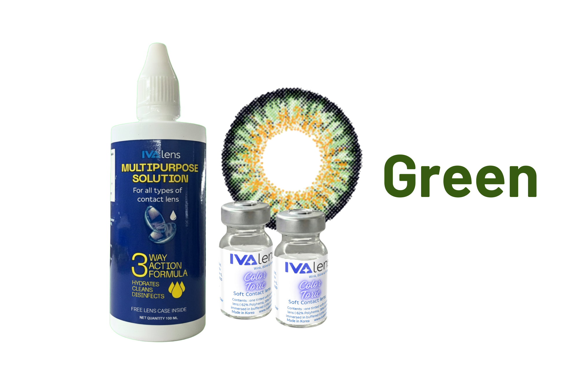 IVALens Color Toric Contact Lens- Green - Image 4