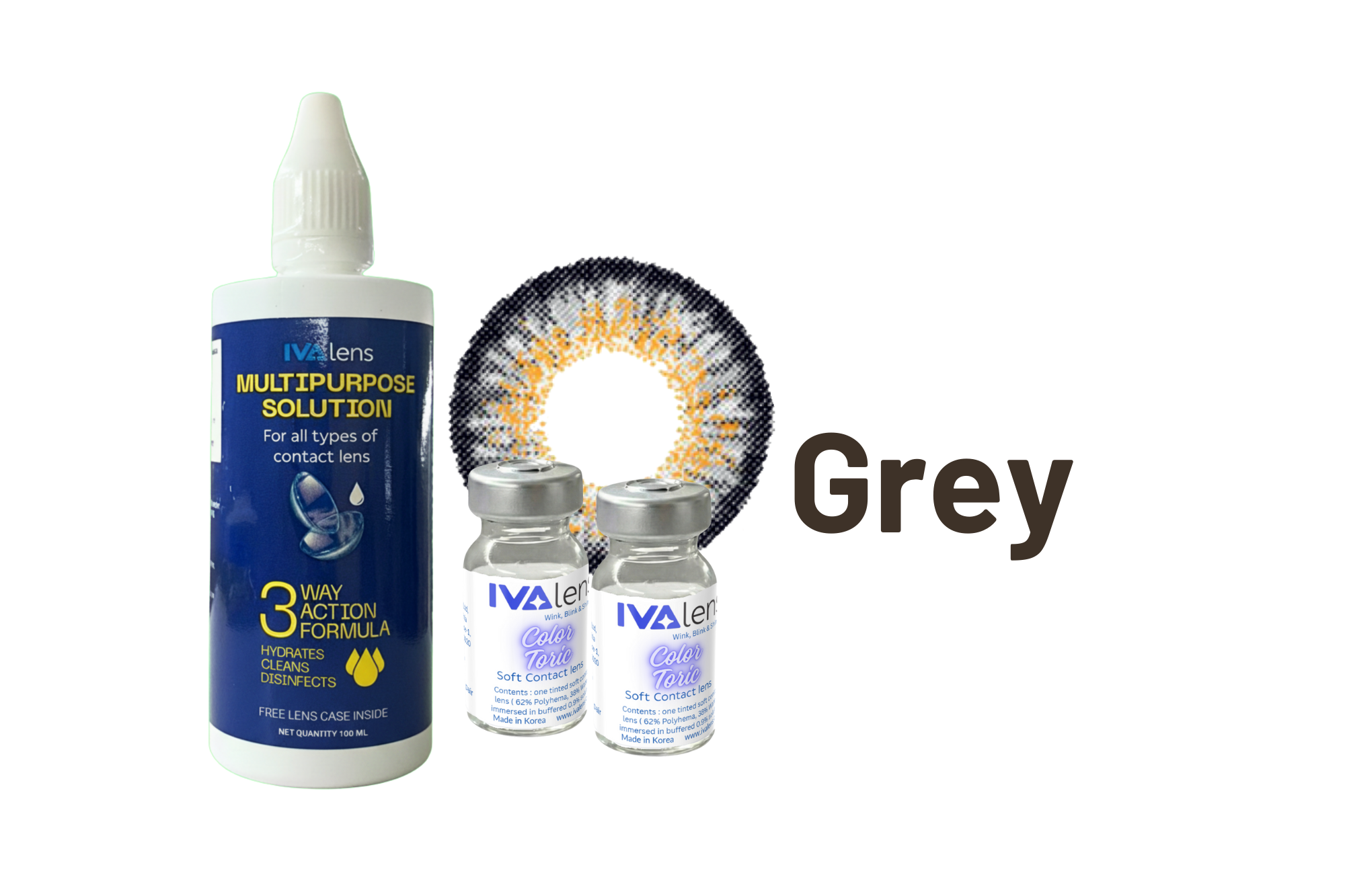 IVALens Color Toric Contact Lens- Grey - Image 2